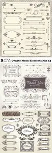 Vectors - Ornate Menu Elements Mix 13