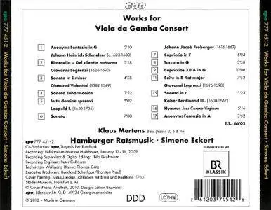 Hamburger Ratsmusik, Simone Eckert - "Felix Austria": Works for Viola da Gamba Consort (2010)