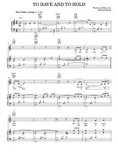 To have and to hold - Don McLean