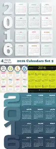 Vectors - 2016 Calendars Set 5