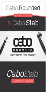 Creativemarket - Cabo Rounded and Slab - Font Duo 3653822