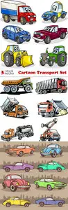 Vectors - Cartoon Transport Set