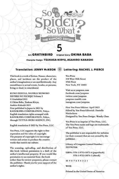 Yen Press - So I m A Spider So What The Daily Lives Of The Kumoko Sisters Vol 05 2023 Hybrid Comic eBook