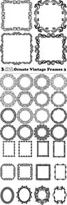 Vectors - Ornate Vintage Frames 3