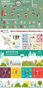 Vectors - Sport Infographics Backgrounds 5