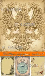 Vintage papyrus  vector 2