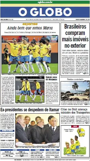 Jornal O Globo - 4 de julho de 2011