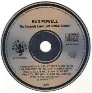 Bud Powell - The Complete Essen Jazz Festival Concert (1960) {Black Lion BLCD760105 rel 1988}