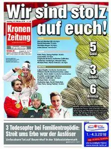 Kronen Zeitung Vorarlberg - 25. Februar 2018