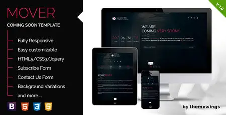 ThemeForest - Mover v1.0 - Responsive Coming Soon Template