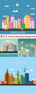 Vectors - Creative Cityscapes Backgrounds