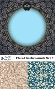 Vectors - Floral Backgrounds Set 7