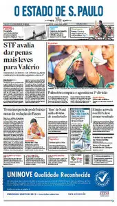 Jornal O Estado de São Paulo - 05 de novembro de 2012 - Segunda