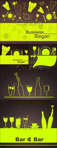 Vector - Bar menu and business slogan