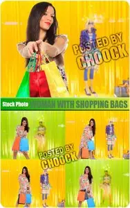 Woman with shopping bags - Stock Photo