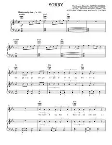 Sorry - Justin Bieber (Piano-Vocal-Guitar)