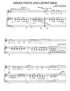 Green Finch And Linnet Bird - Stephen Sondheim, Sweeney Todd Musical (Piano Vocal)