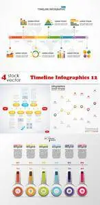 Vectors - Timeline Infographics 12