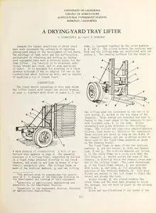 A drying-yard tray lifter