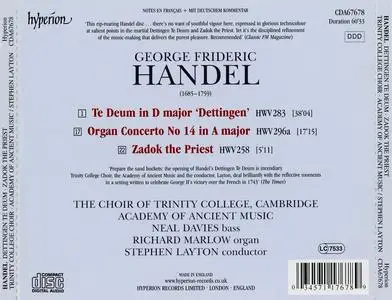 Stephen Layton, The Choir of Trinity College, Cambridge, Academy of Ancient Music - Handel: Dettingen Te Deum (2008)