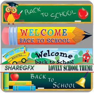 Stock Vector - Lovely School Theme