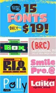 CreativeMarket - Bundle 15 FONTS Rodrigotypo