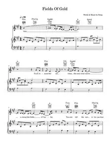 Fields Of Gold - Eva Cassidy (Piano-Vocal-Guitar (Piano Accompaniment))