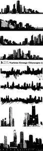 Vectors - Various Grunge Cityscapes 3