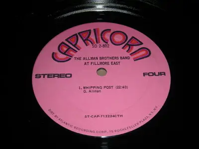 The Allman Brothers Band At Fillmore East - Original Pink Capricorn Mastered By Dennis King (pbthal rip)