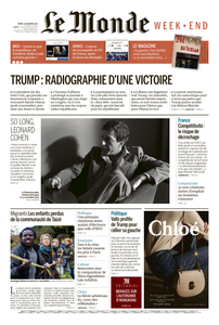 Le Monde du Samedi 12 Novembre 2016