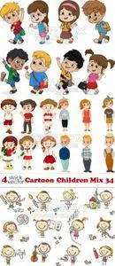 Vectors - Cartoon Children Mix 34