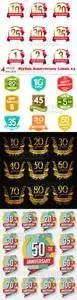 Vectors - Stylish Anniversary Labels 14