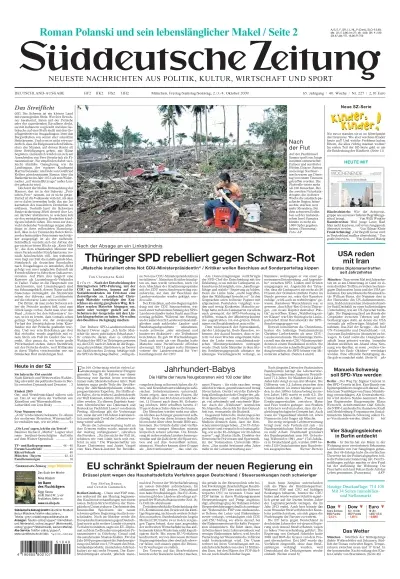 Sueddeutsche Zeitung vom 02.10.2009