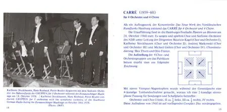 Karlheinz Stockhausen - Gruppen & Carré (1992) {Stockhausen-Verlag No. 5}