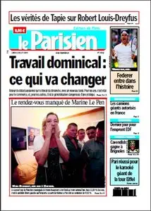Le Parisien, Lundi 06 Juillet 2009.