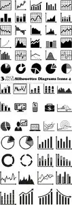 Vectors - Silhouettes Diagrams Icons 4