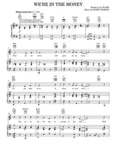 We're In The Money (The Gold Diggers Serenade) - Al Dubin, Frank Sinatra, Harry Warren (Piano-Vocal-Guitar)