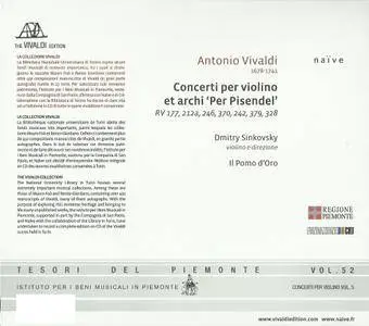 Il Pomo d'Oro, Dmitry Sinkovsky – Vivaldi: Concerti per violin, Vol.5 "Per Pisendel" (2012) (Repost)