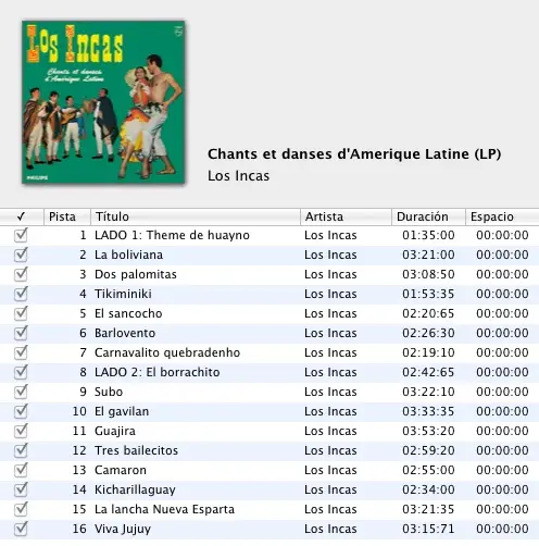 Los Incas - Chants et danses d'Amerique Latine (LP / FLAC)