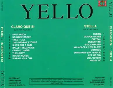 Yello - Claro Que Si / Stella (2001) {2 Albums In 1 CD}