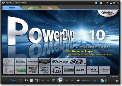 CyberLink PowerDVD 10.0.3715.54 3D Mark II Ultra Max Portable