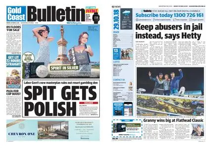 The Gold Coast Bulletin – October 29, 2018