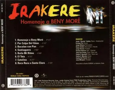 Irakere - Homenaje A Beny Moré (2005) {Pimienta/Egrem}