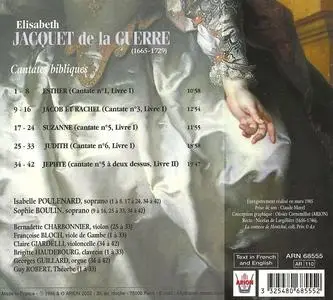 Isabelle Poulenard, Sophie Boulin - Elisabeth Jacquet de la Guerre: Cantates bibliques (2002)