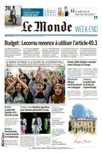 Le Monde du Samedi 4 Octobre 2025
