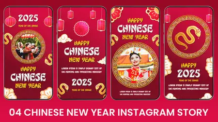 Elegant Chinese New Year Instagram Stories Pack 55395987