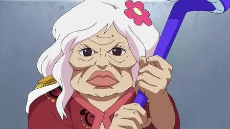 One Piece (1999 S13E32 Luffys Hard Trial! The Power of the Snake Sisters Willpower! Koten Gars