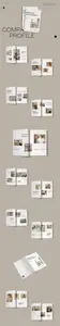 Cream Black Minimalist Company Profile | 003 R9A7BXV