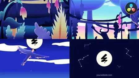 Jungle And Night Sky Logo Opener YAKU9EN