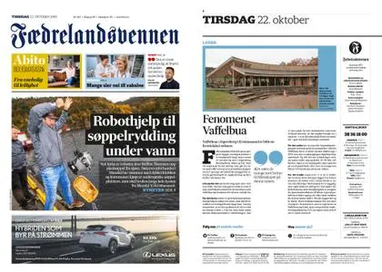 Fædrelandsvennen – 22. oktober 2019